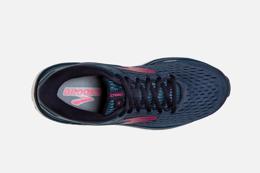 Dyad 11 Road Brooks Running Shoes NZ Womens - Navy/Pink - KUFHIM-803